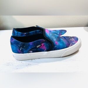 VANS ASHER GALAXY slip-on shoes for women, Size 9.5